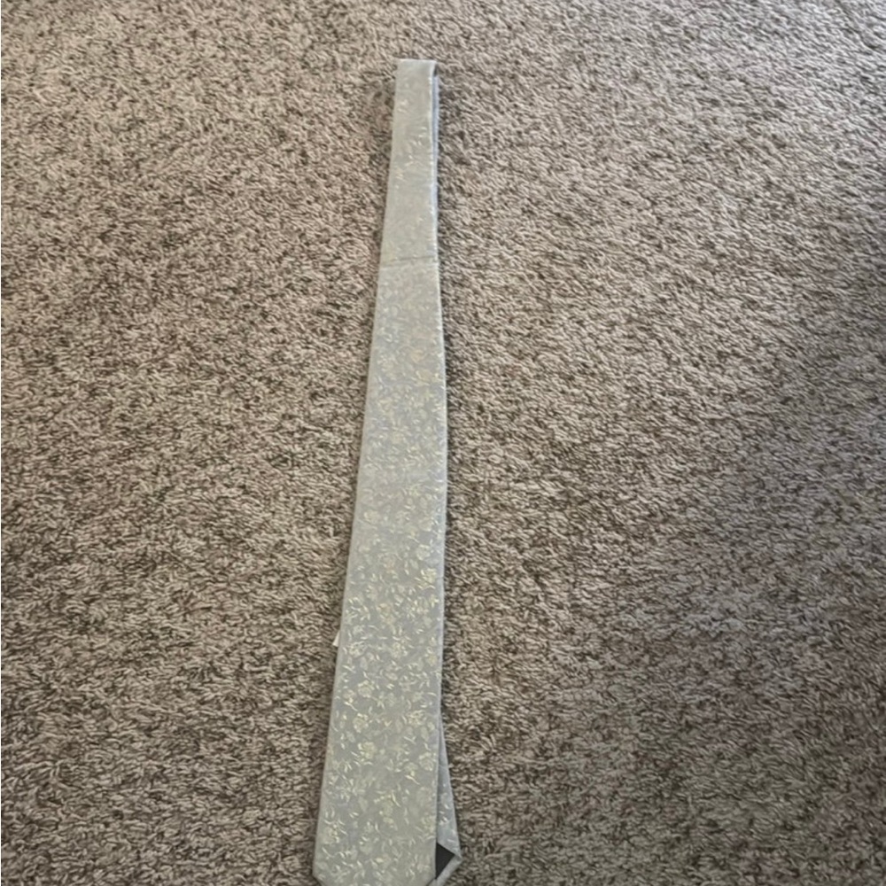 NWT F/X Fusion  Silver  Tonal Paisley Tie